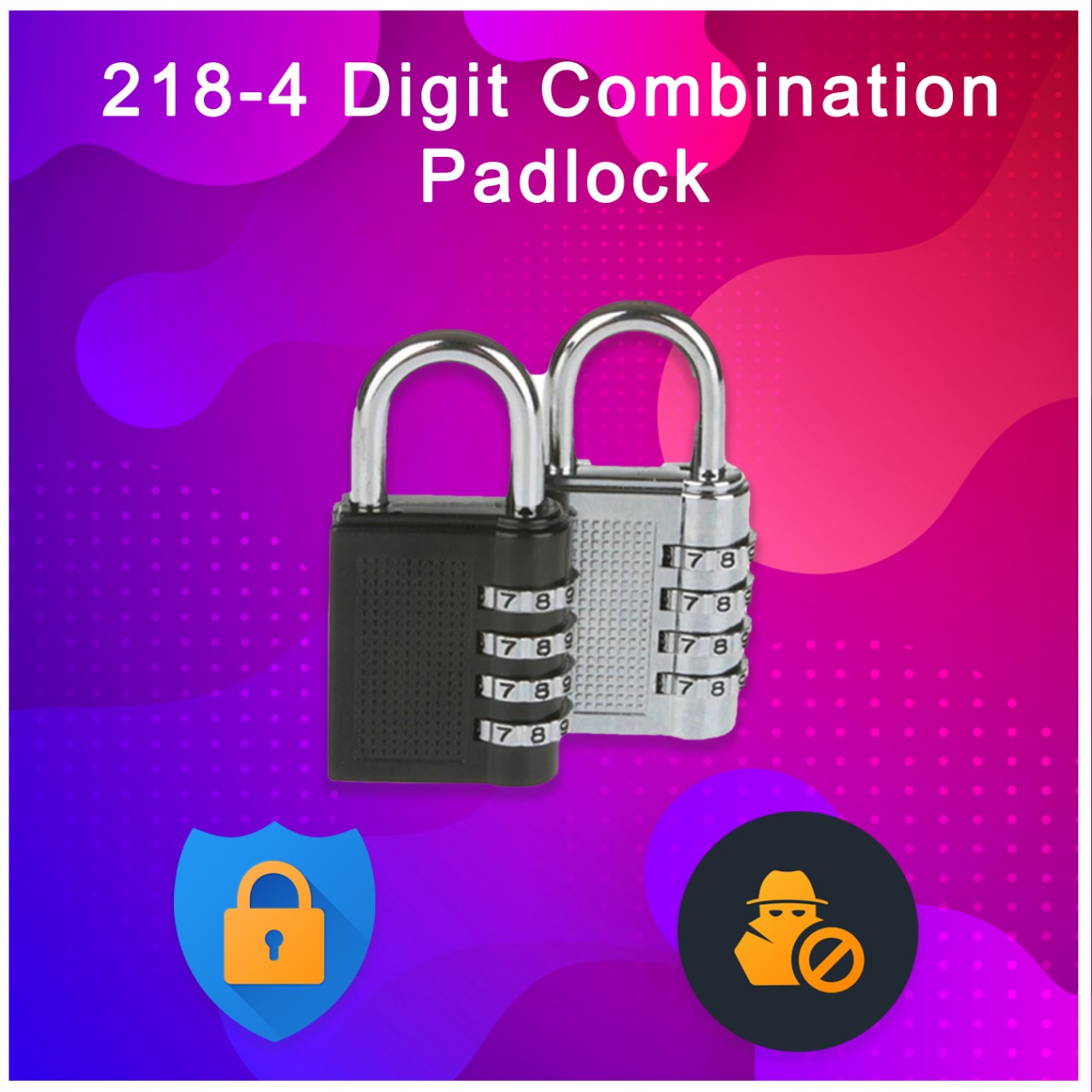 0218 -4 Digit Combination Padlock 0218 -4 Digit Combination Padlock